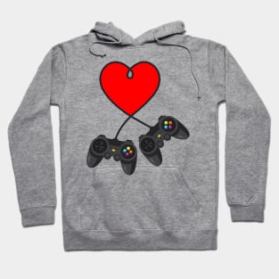 Video Gamer Heart Controller Valentine's Day Hoodie